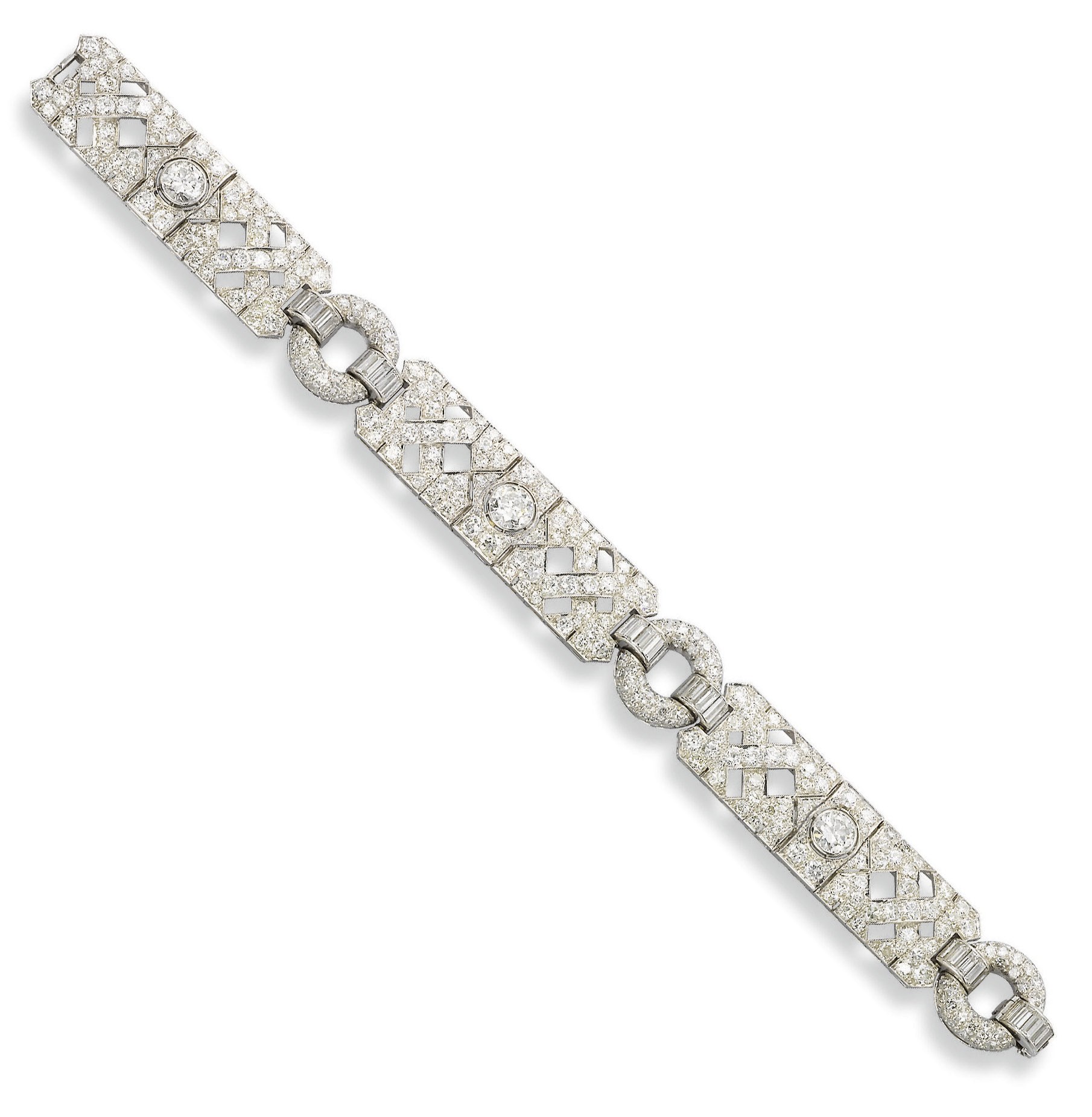 AN ART DECO DIAMOND BRACELET