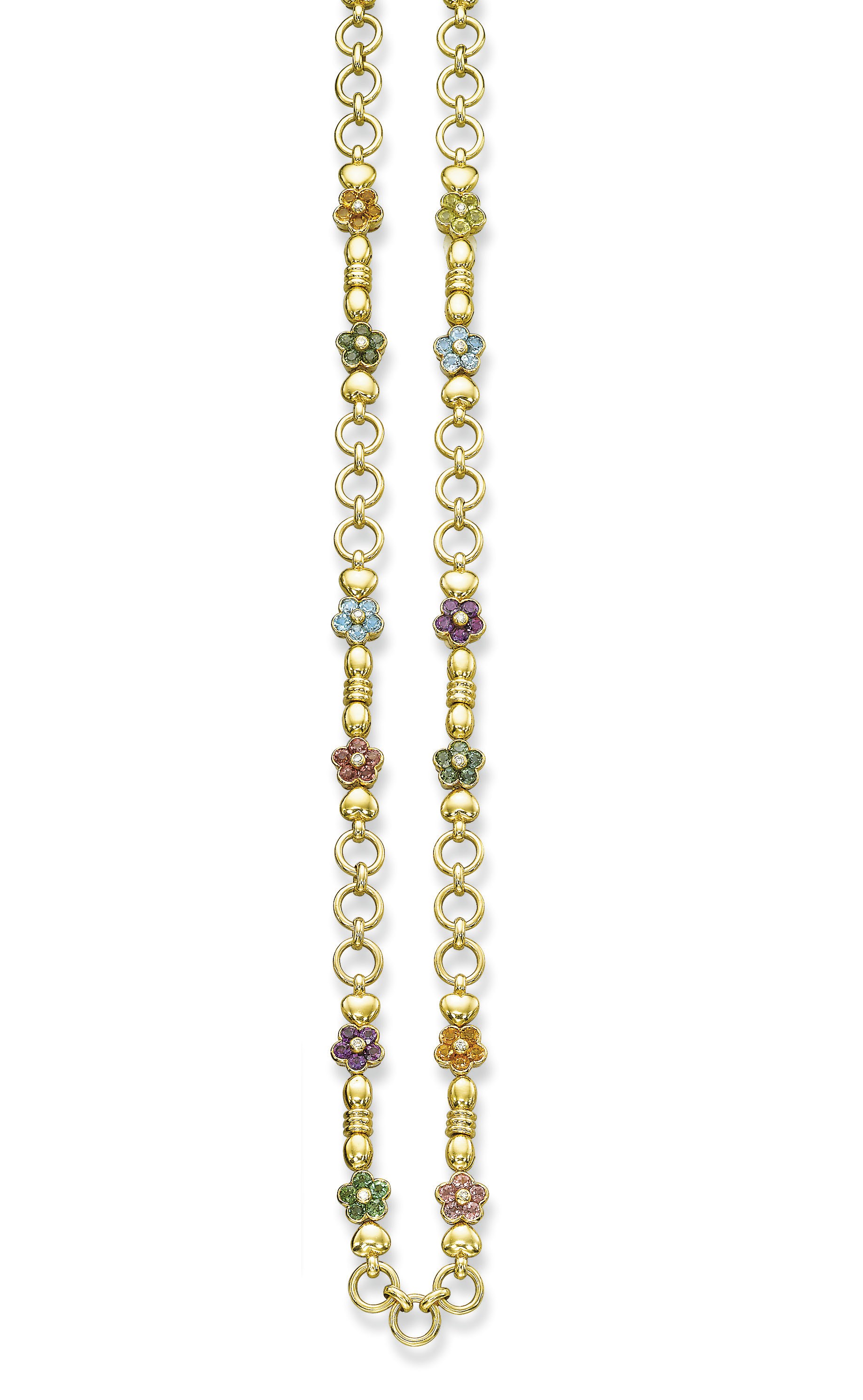 A GEM-SET, GOLD AND DIAMOND SAUTOIR NECKLACE