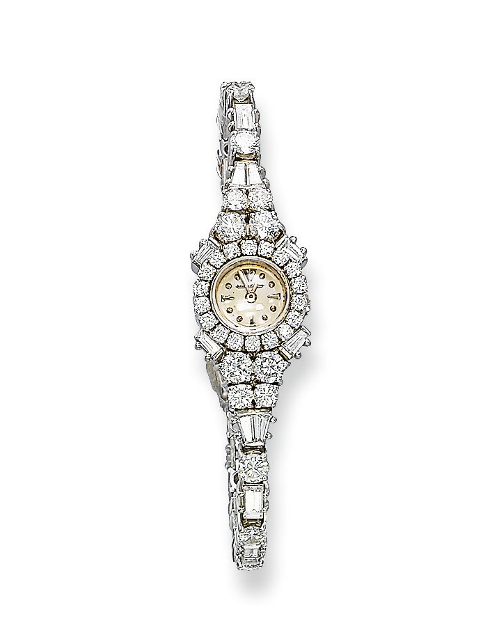 A LADY'S DIAMOND WRISTWATCH, BY MEISTER