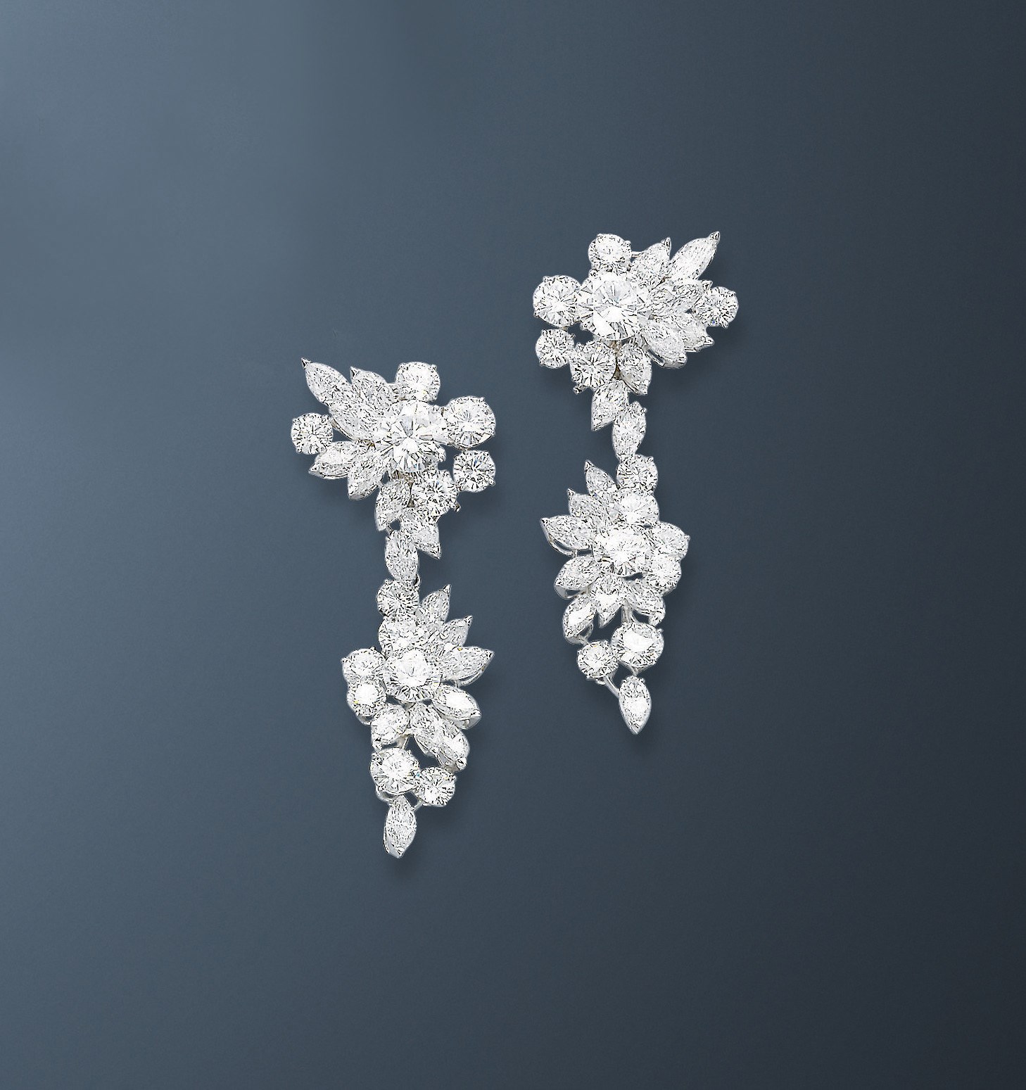 A PAIR OF DIAMOND EAR PENDANTS, BY BOUCHERON