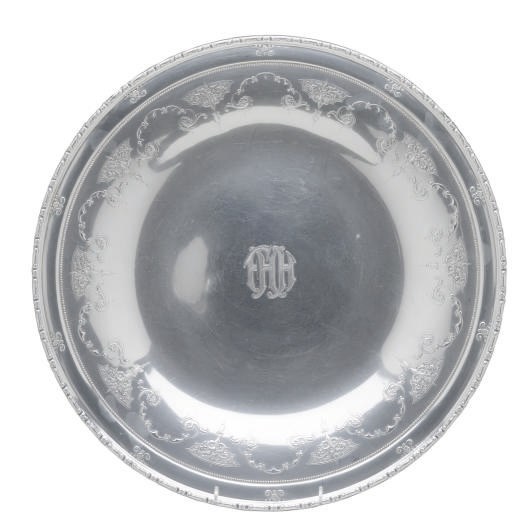 AN AMERICAN SILVER CHARGER,