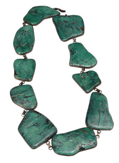 AN AMERICAN TURQUOISE AND SILVER BELT,
