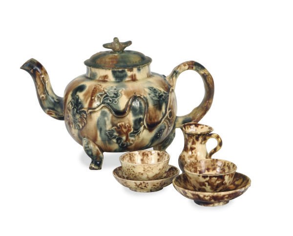 A GROUP OF STAFFORDSHIRE WHIELDON-TYPE TEA WARES,