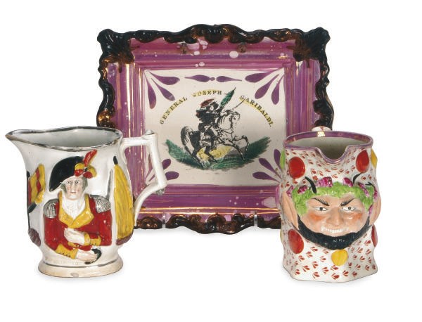 A GROUP OF STAFFORDSHIRE LUSTRE-DECORATED CREAM AND PEARLWARES,