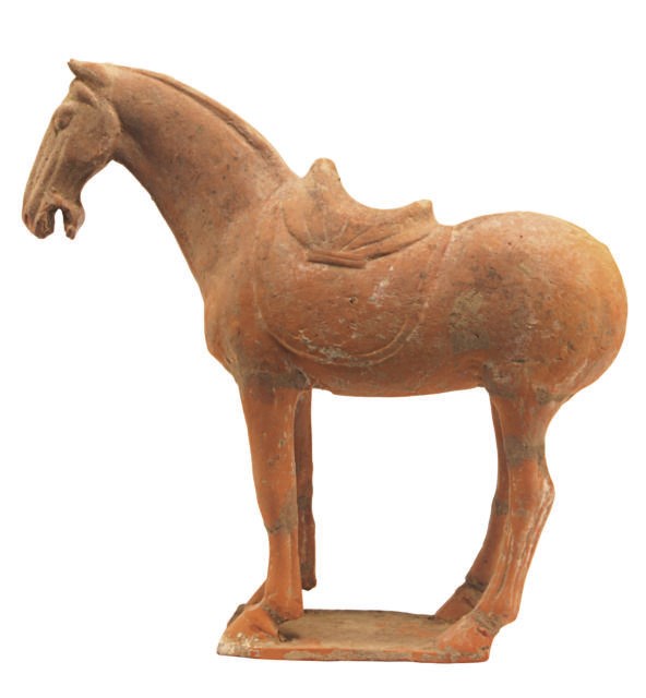 A TANG STYLE POTTERY FIGURE OF A HORSE