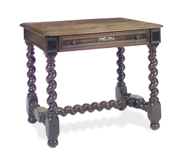 A CONTINENTAL WALNUT SIDE TABLE,