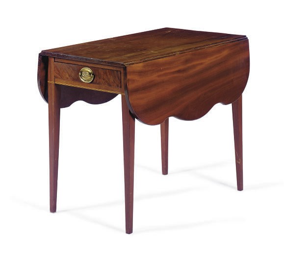 AN AMERICAN MAHOGANY PEMBROKE TABLE,