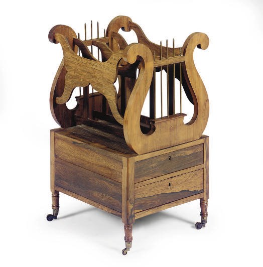 A ROSEWOOD LYRE-FORM CANTERBURY**,