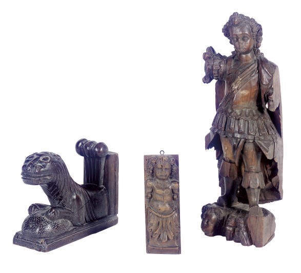 A SPANISH COLONIAL HARDWOOD SAINT,