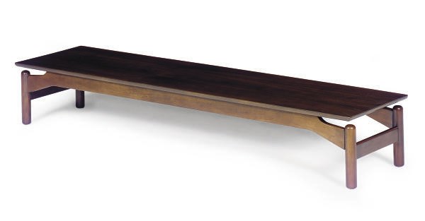 A WALNUT LOW TABLE,