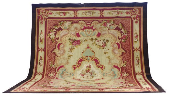A NAPOLEAN III AUBUSSON CARPET,