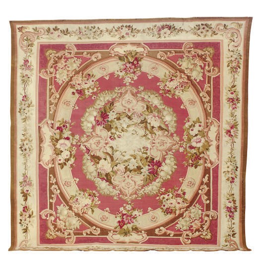 A NAPOLEAN III AUBUSSON CARPET,