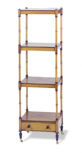 A SATINWOOD AND PART-EBONIZED ETAGERE,