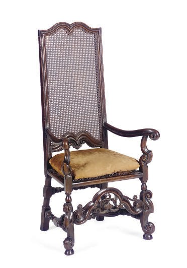 AN ENGLISH MAHOGANY ARMCHAIR