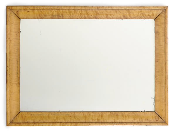 A NORTH EUROPEAN SATIN BIRCH MIRROR,