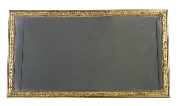A FRENCH GILTWOOD OVERMANTEL MIRROR,