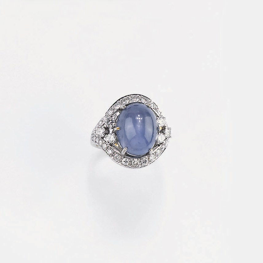 ANELLO CON ZAFFIRO E BRILLANTI