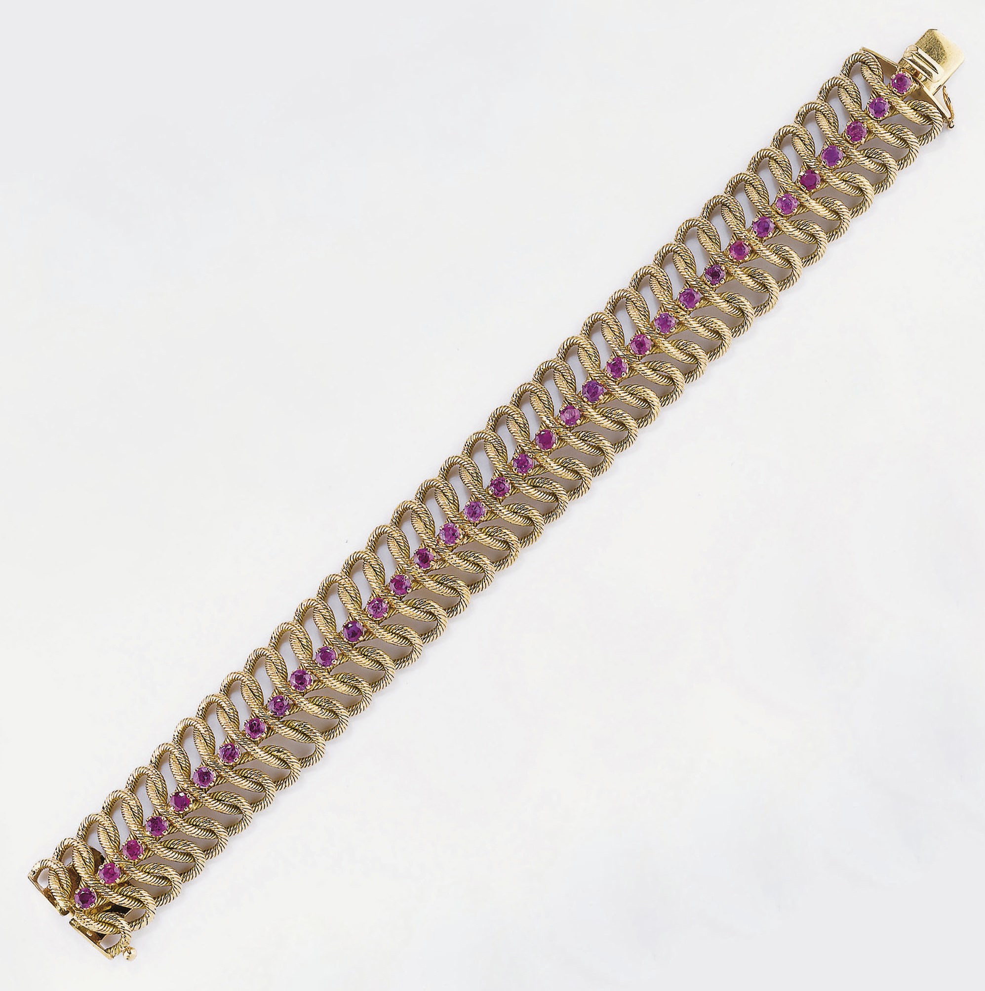BRACCIALE IN ORO E RUBINI
