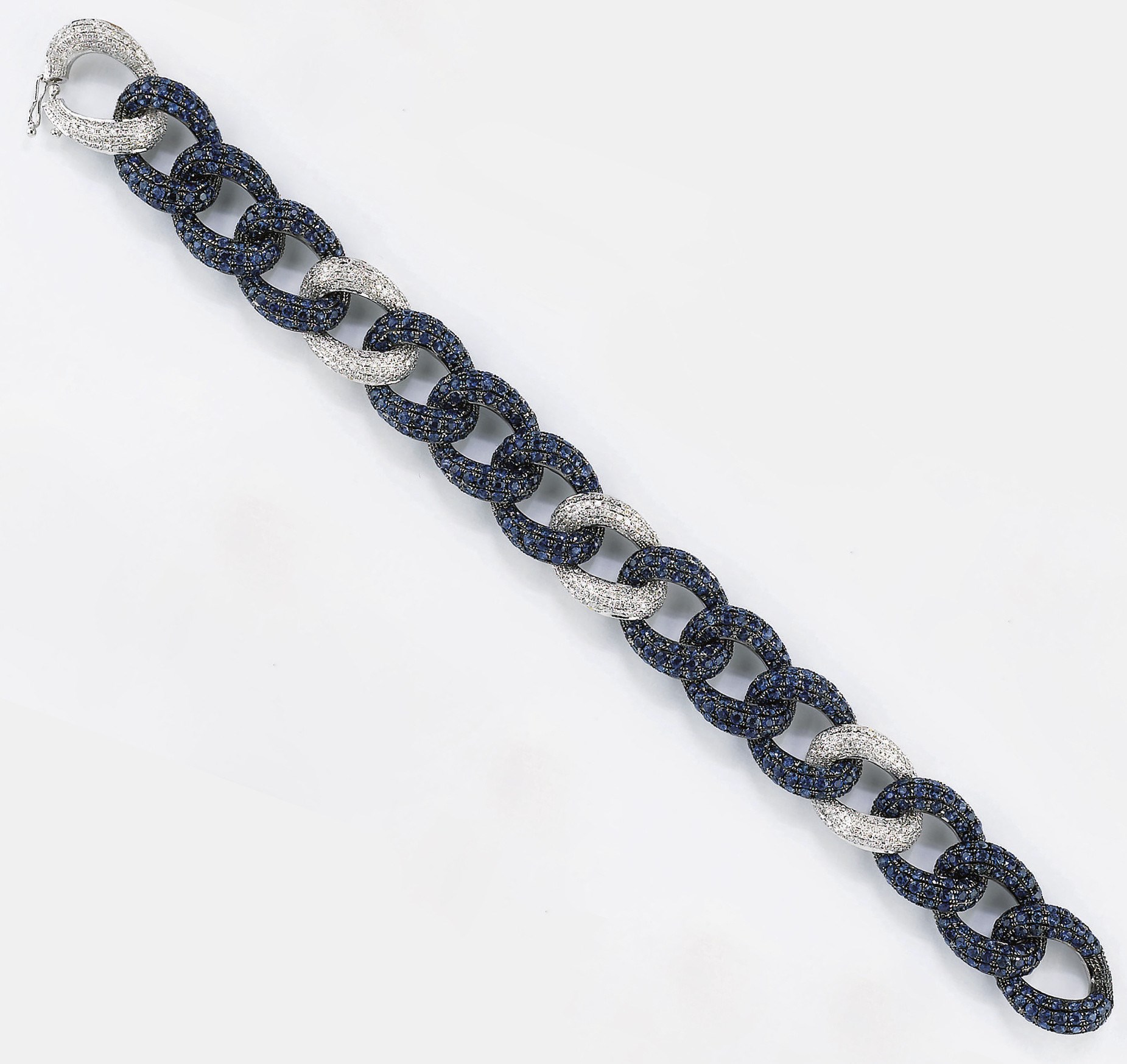BRACCIALE SNODATO IN ZAFFIRI E DIAMANTI