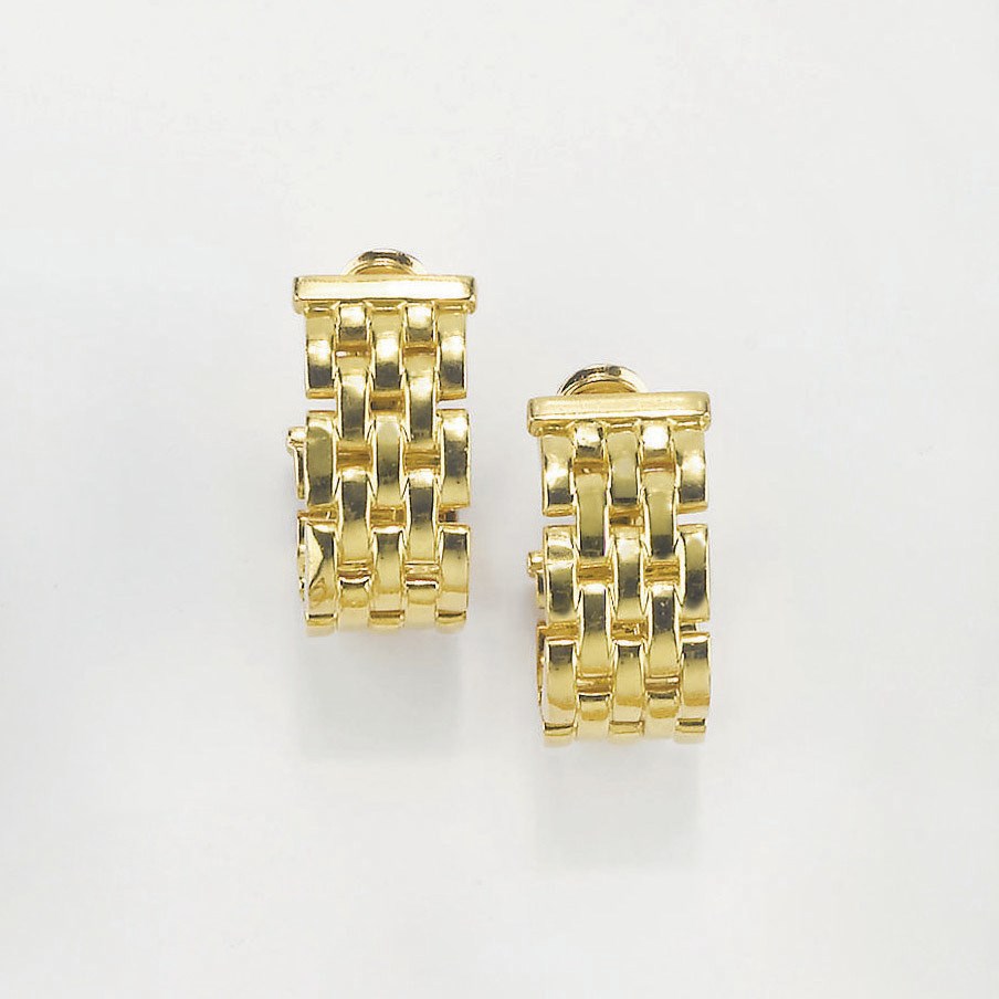 PAIO DI ORECCHINI "PANTHÈRE" IN ORO, FIRMATI CARTIER