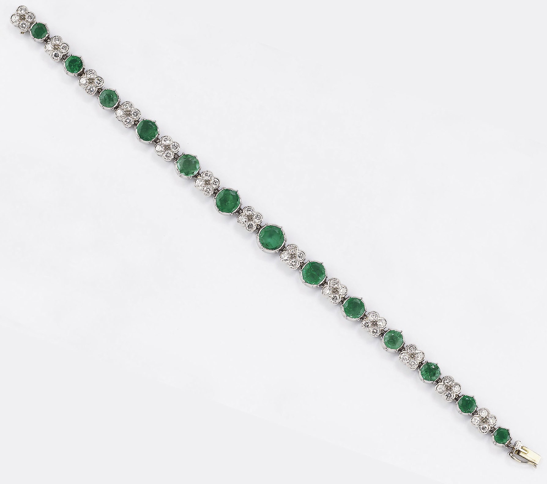 BRACCIALE CON SMERALDI E BRILLANTI