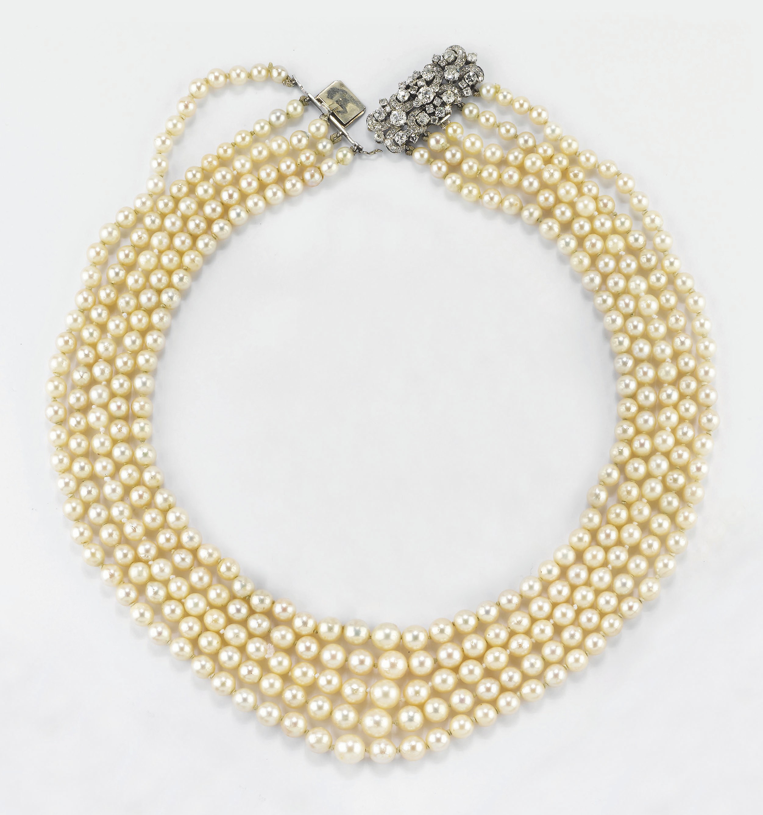 COLLANA IN PERLE COLTIVATE E BRILLANTI