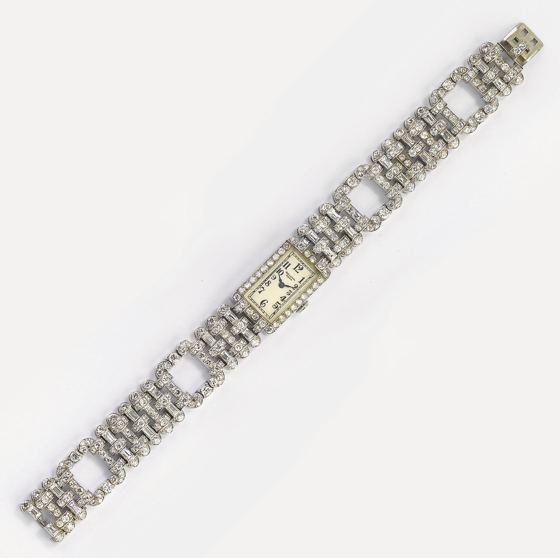 OROLOGIO IN PLATINO E DIAMANTI, FIRMATO BULGARI