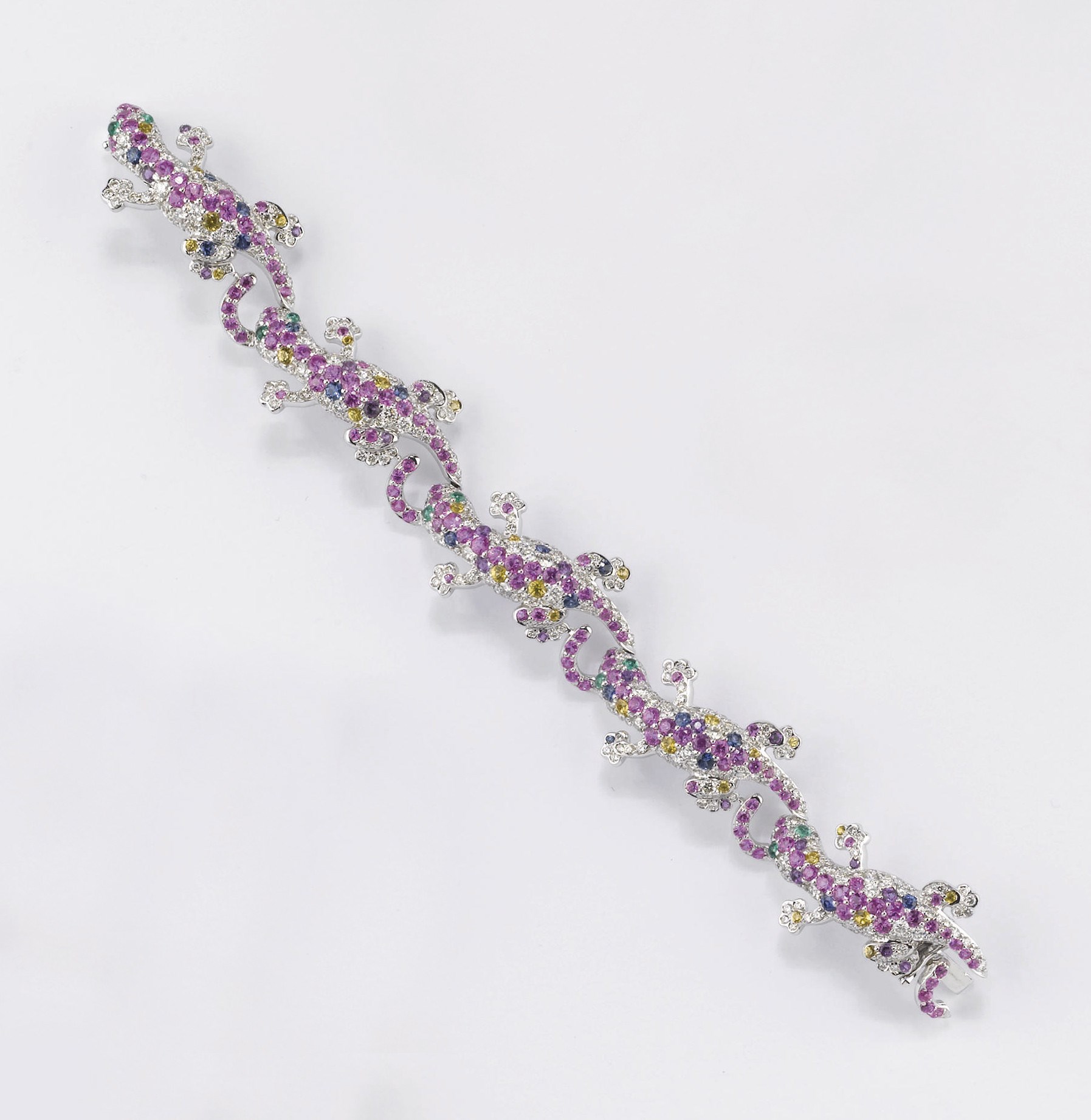 BRACCIALE "GECO" IN BRILLANTI E ZAFFIRI, FIRMATO MICHELE DELLA VALLE