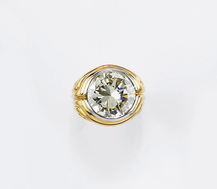 ANELLO IN ORO CON BRILLANTE, MONTATURA DI BULGARI