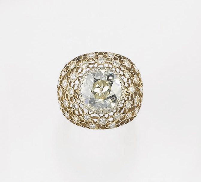 ANELLO CON BRILLANTE, FIRMATO M. BUCCELLATI