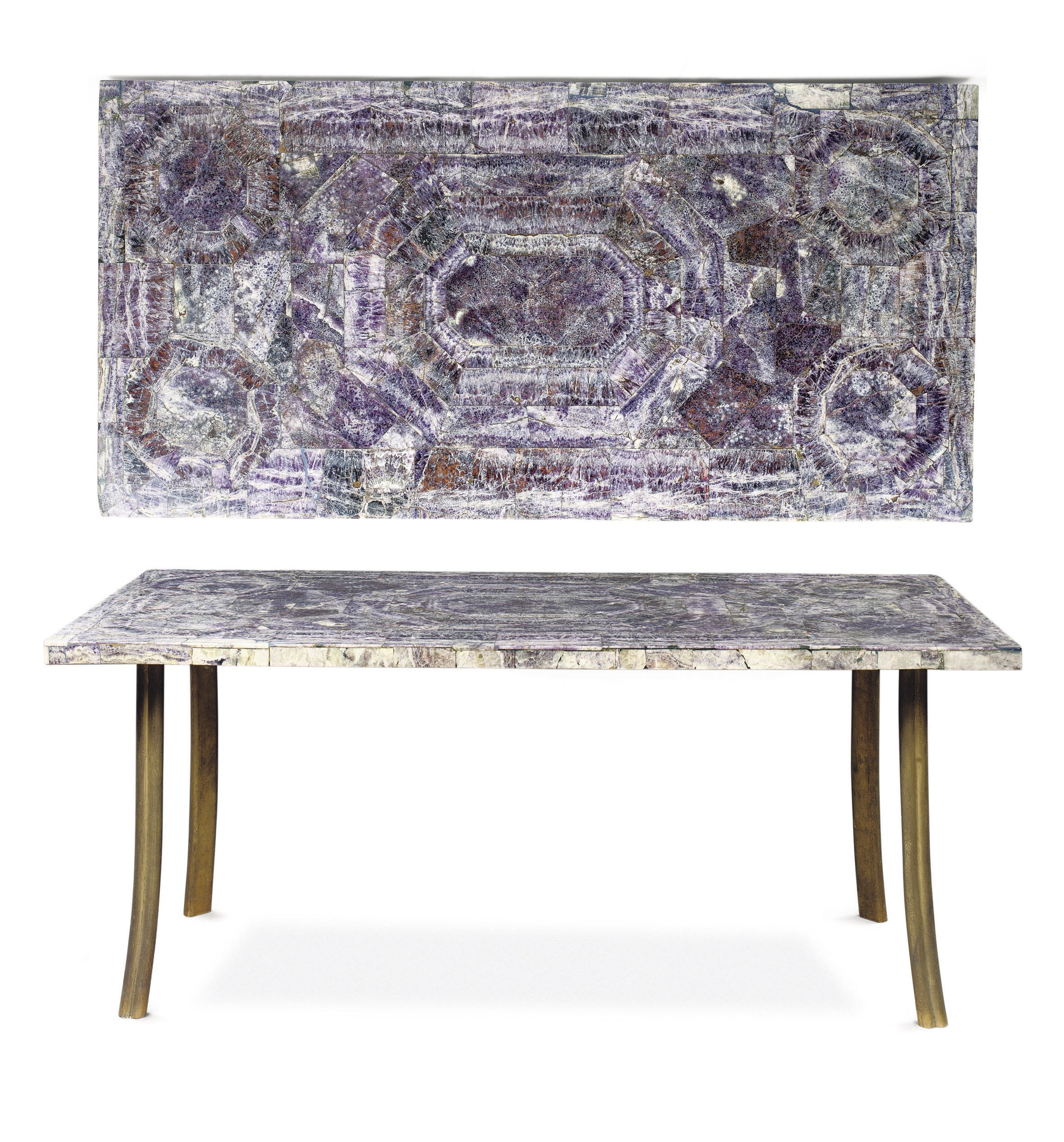 A BLUE JOHN-VENEERED TABLE TOP