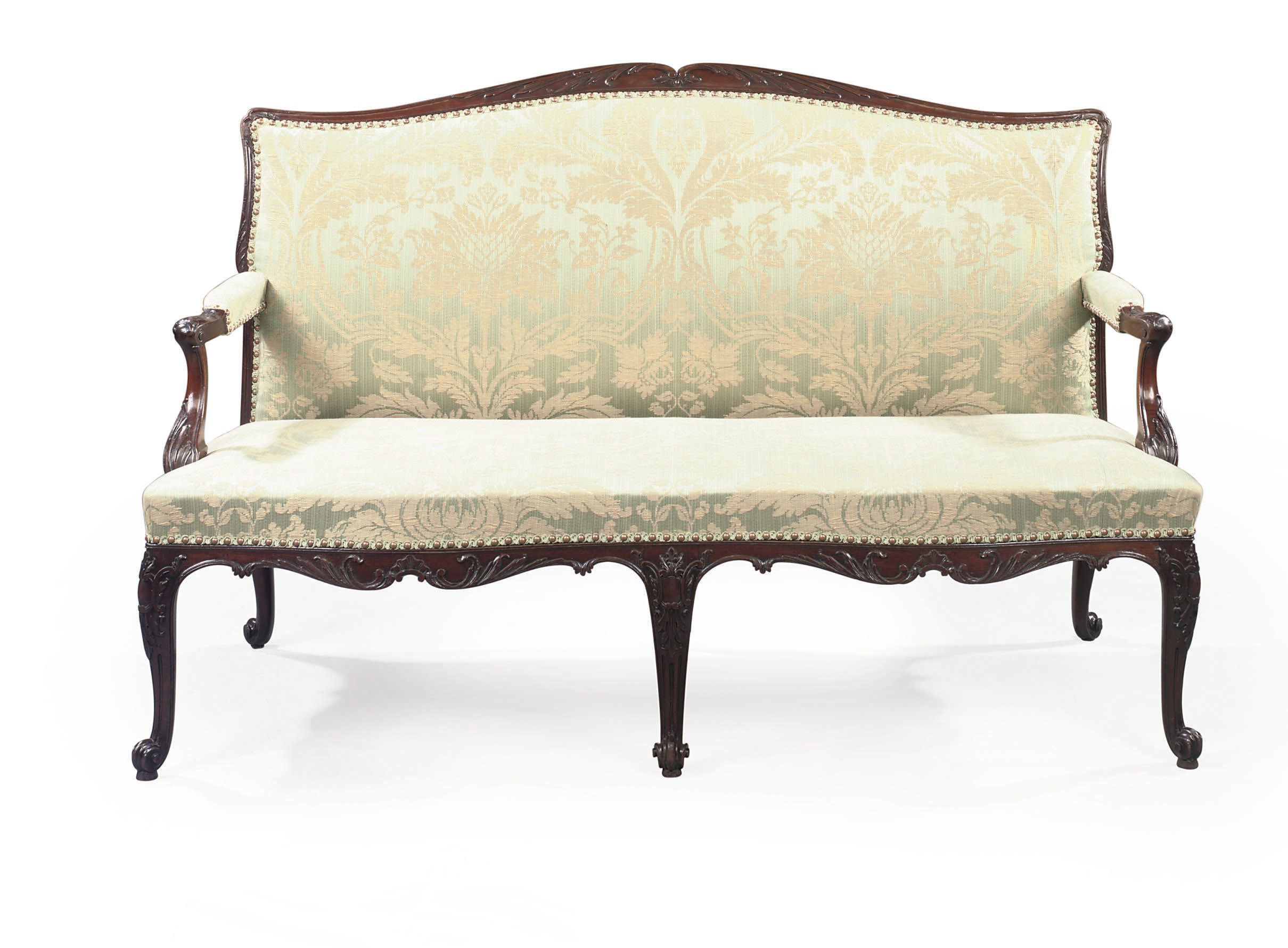 A GEORGE III MAHOGANY SETTEE