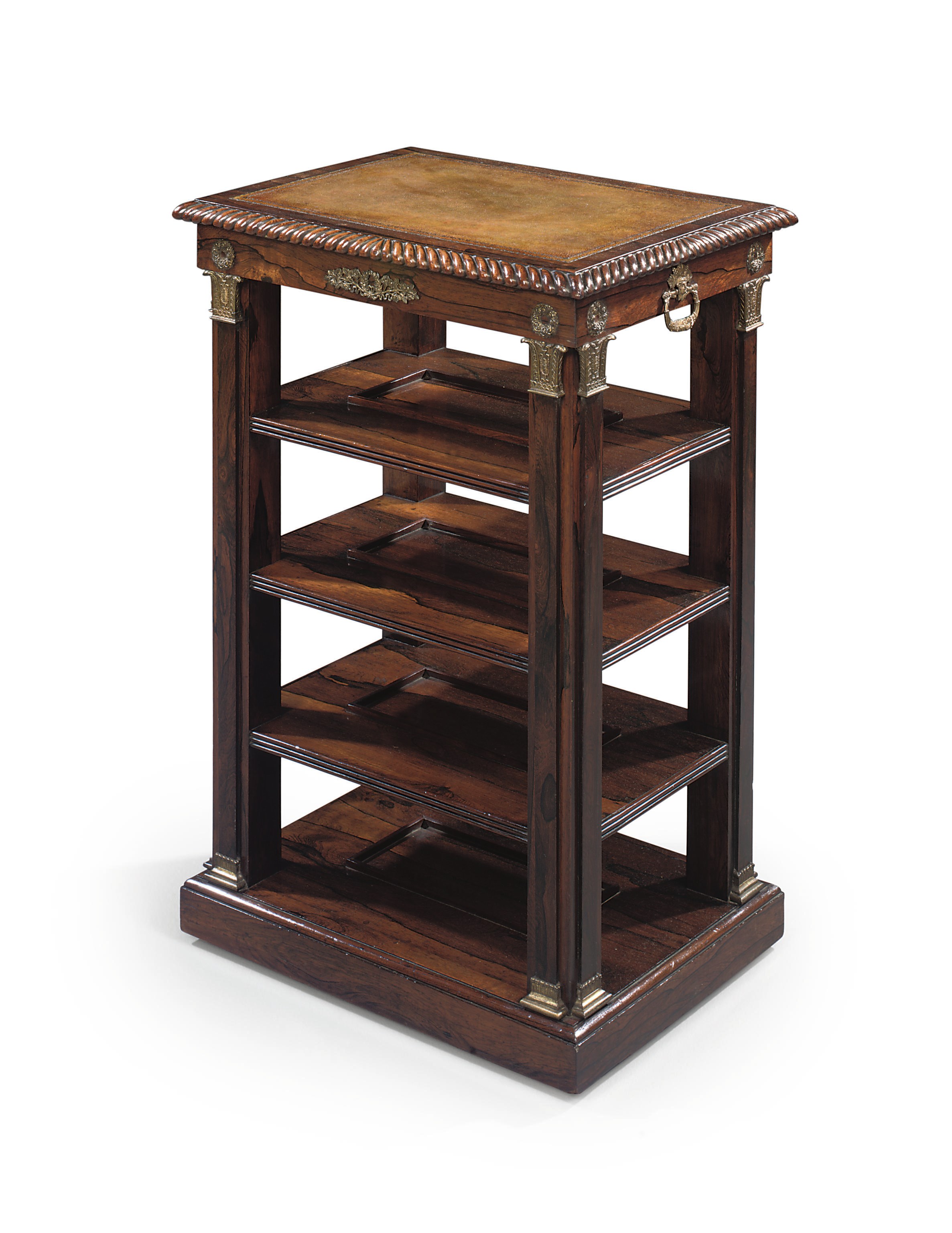 AN EMPIRE ORMOLU-MOUNTED ROSEWOOD OPEN BOOK-STAND