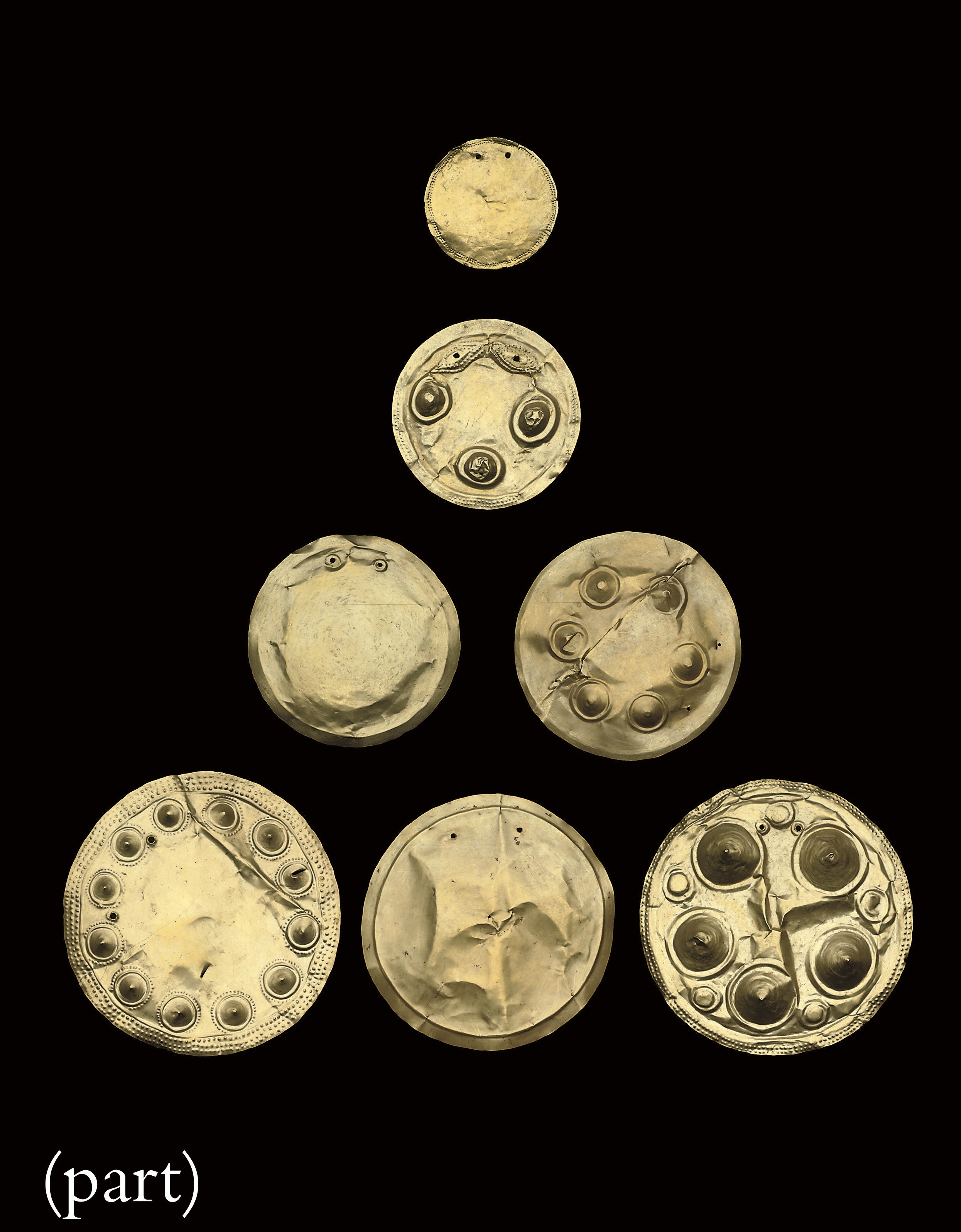 TWELVE VERAGUAS GOLD PECTORALS