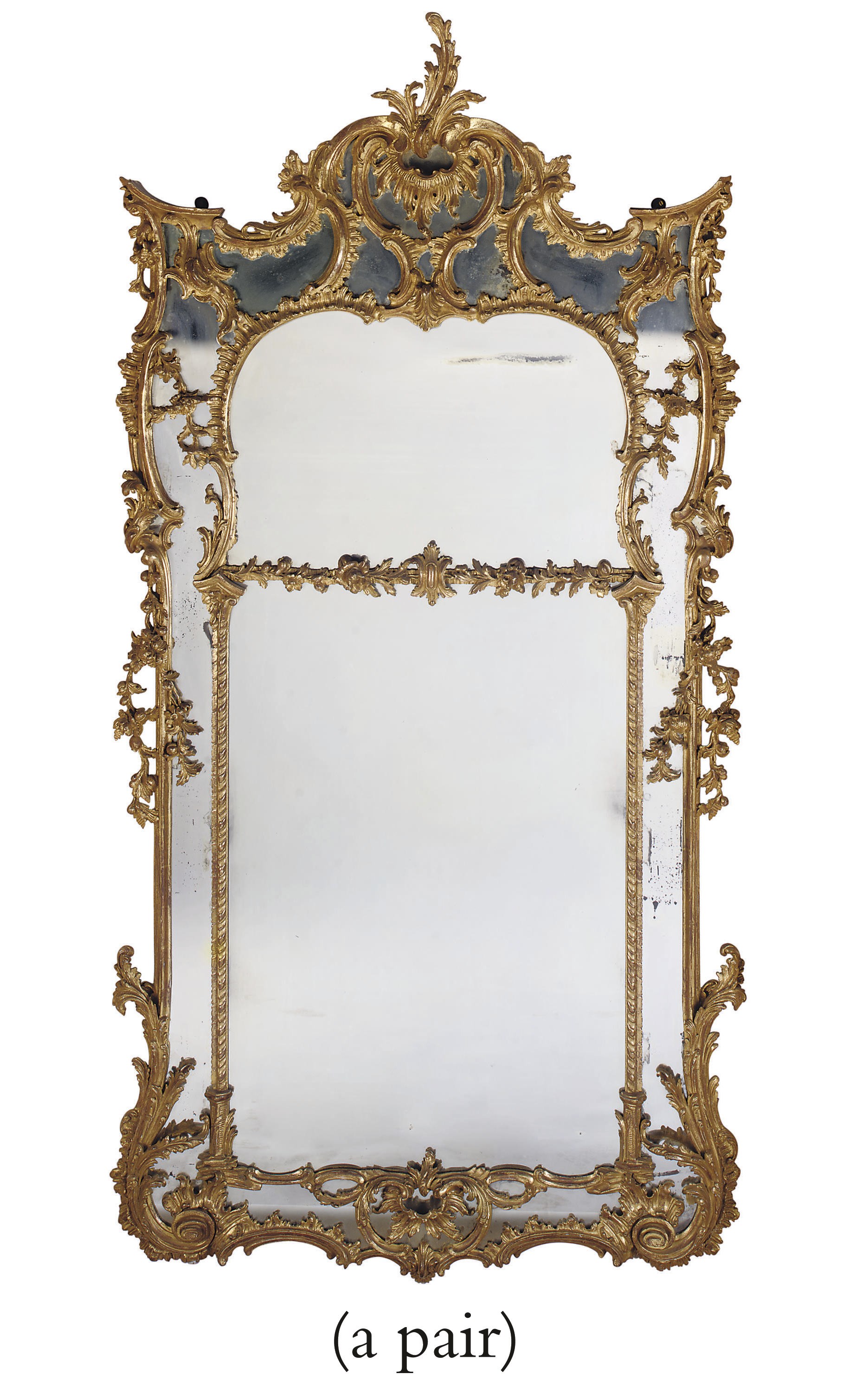 A PAIR OF GILTWOOD PIER GLASSES