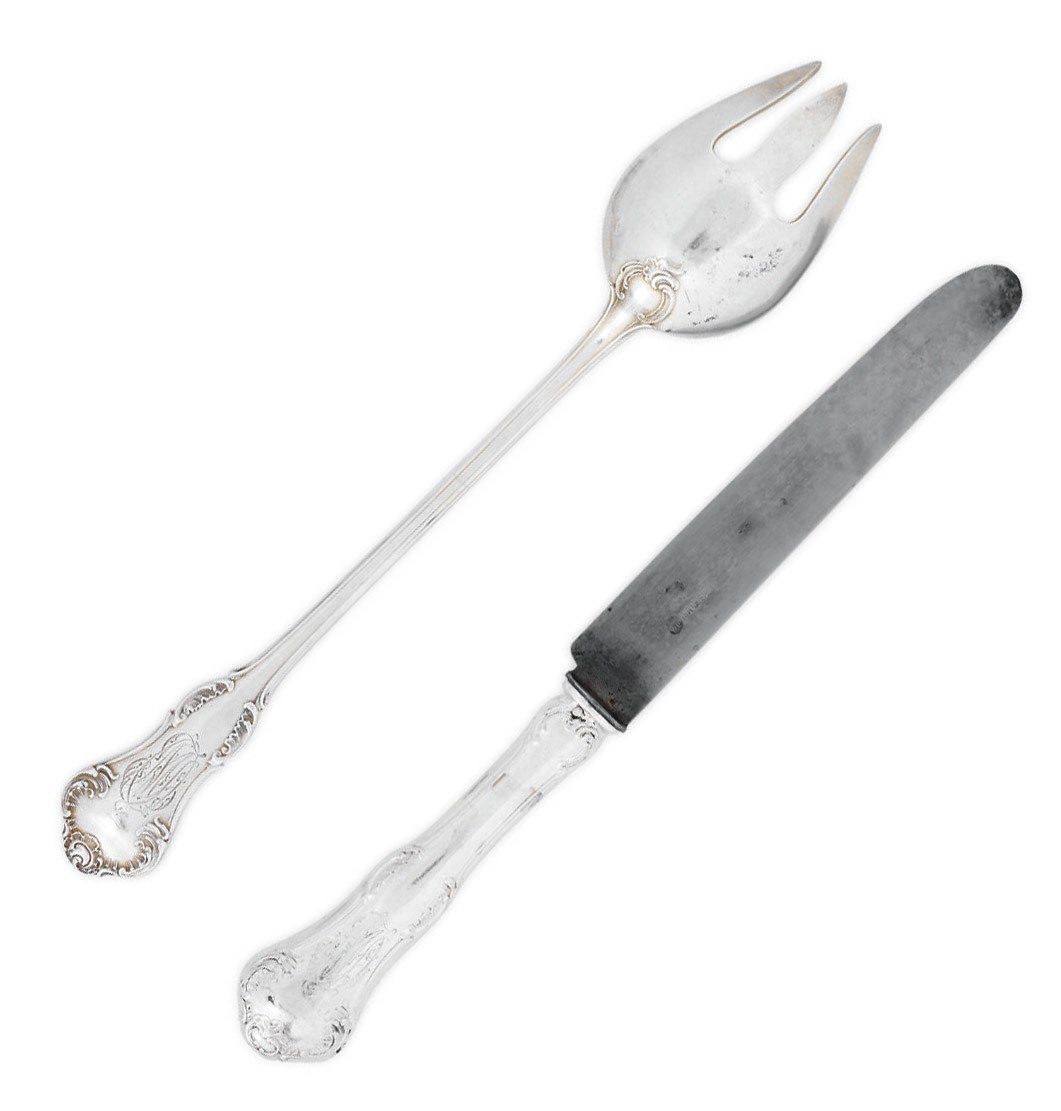 A SET OF THIRTY-SIX FRENCH SILVER TABLE-KNIVES