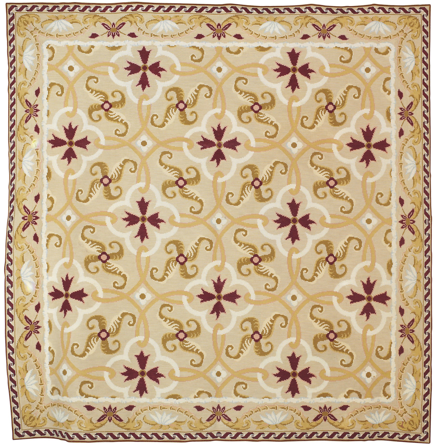 AN ARRAIOLOS STYLE NEEDLEPOINT CARPET