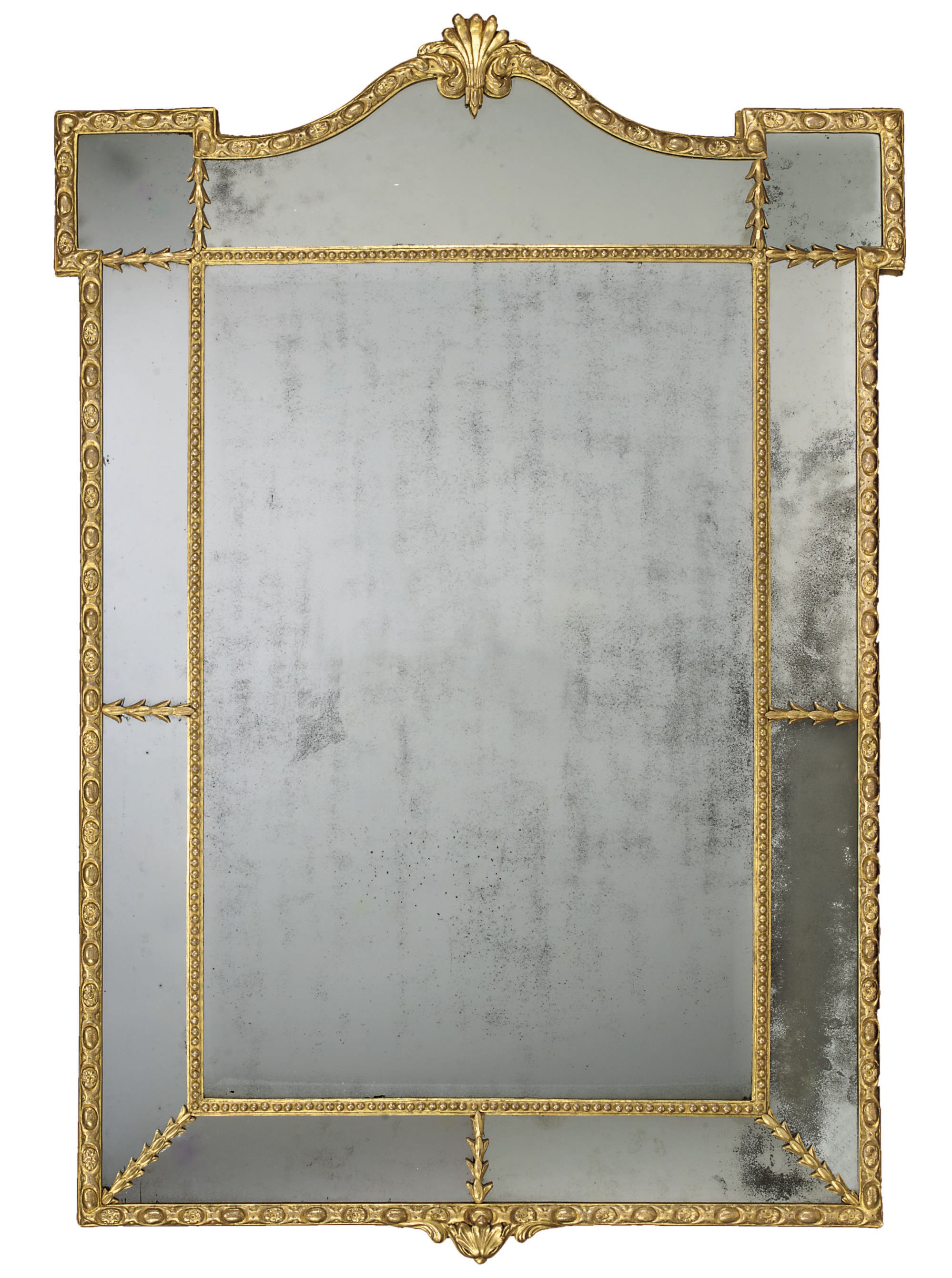 A GEORGE III GILT-CARTON PIERRE MIRROR