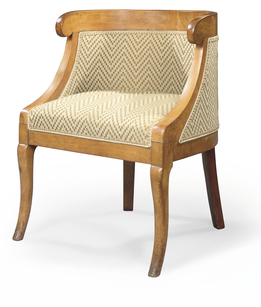 A BIEDERMEIER CHERRY TUB BERGERE