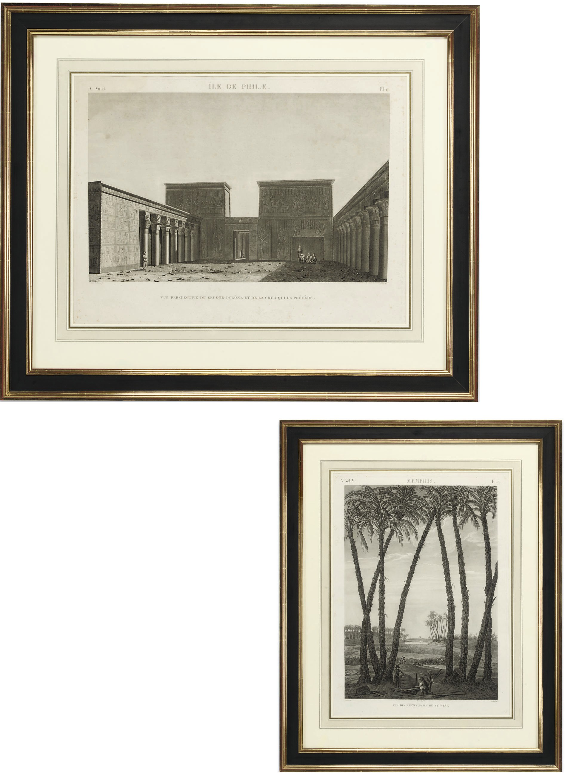 A SET OF THREE FRENCH ARCHITECTURAL ENGRAVINGS