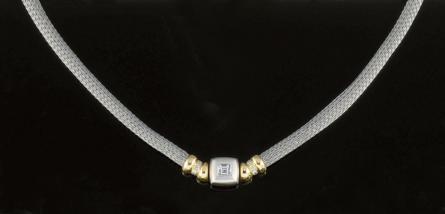 A diamond set necklace