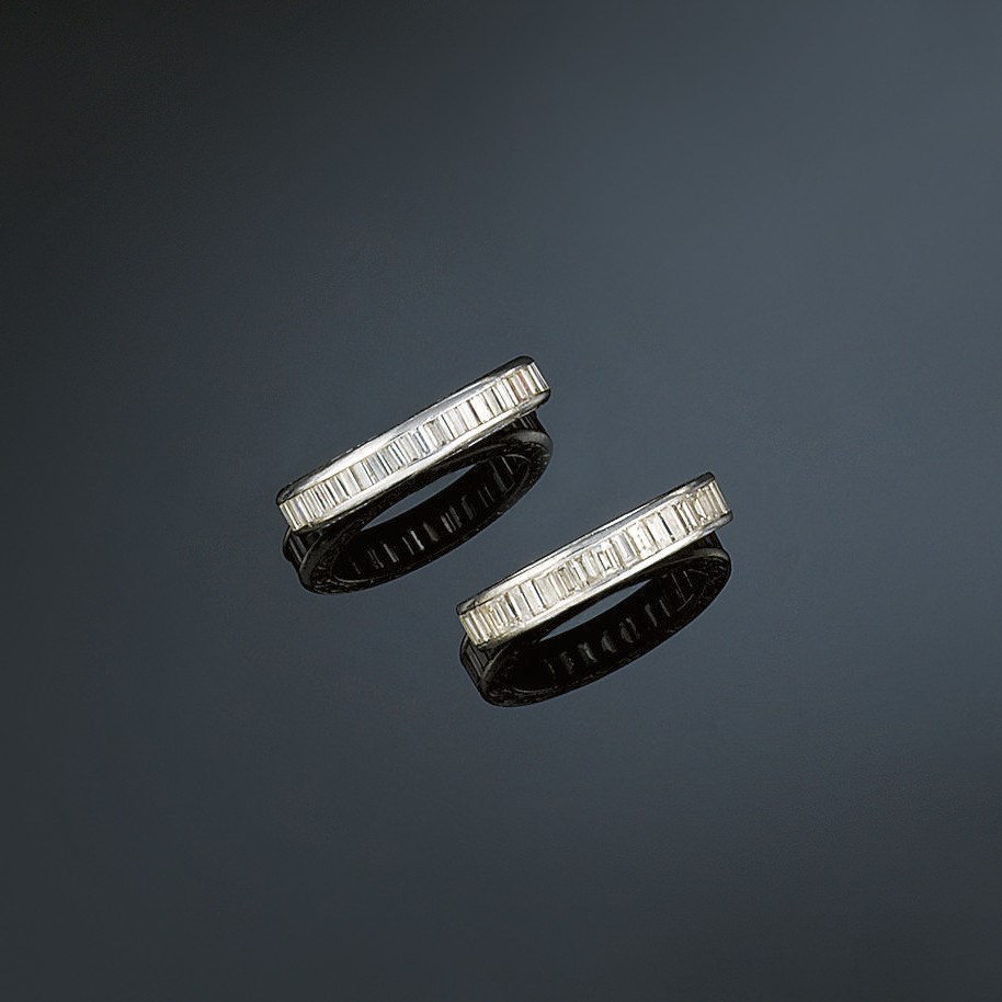 Two diamond eternity rings