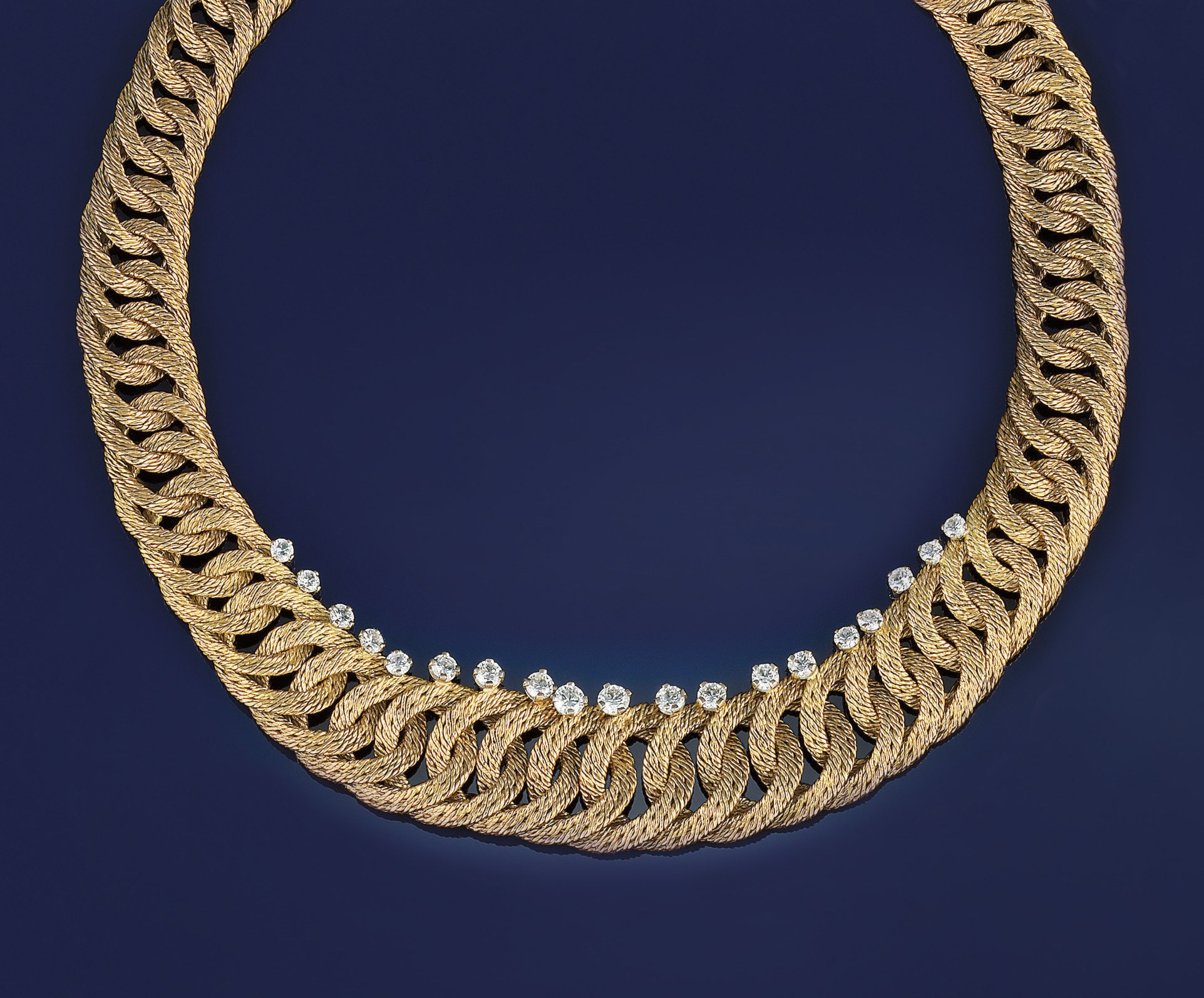 A diamond set necklace, by Tiffany & Co.