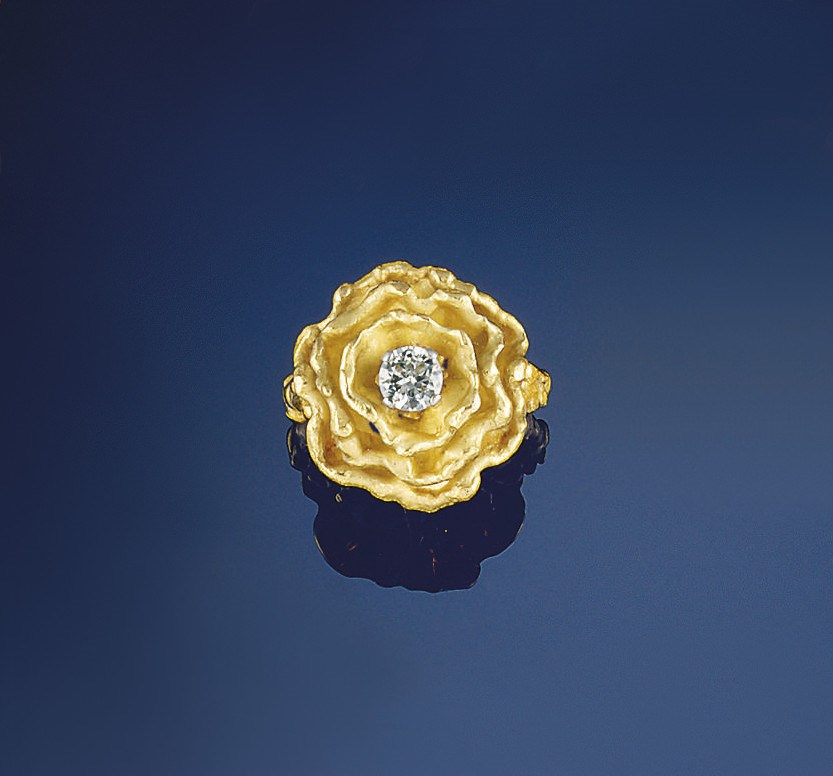 An 18ct. gold and diamond ring, by Grima