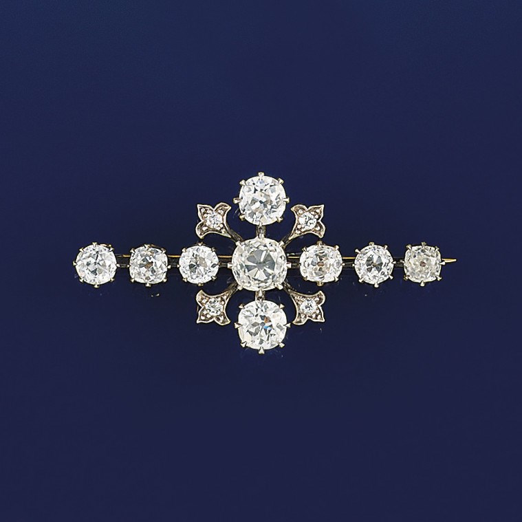 A late 19th century diamond brooch