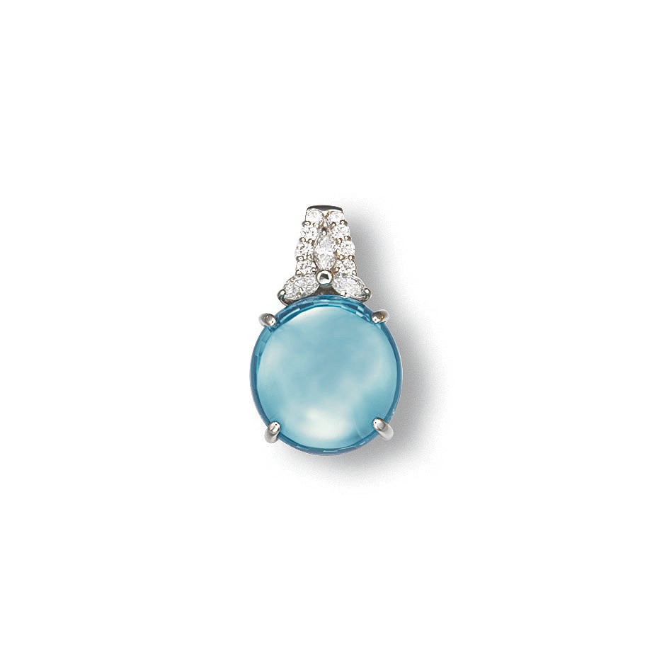 A PARAIBA TOURMALINE AND DIAMOND PENDANT