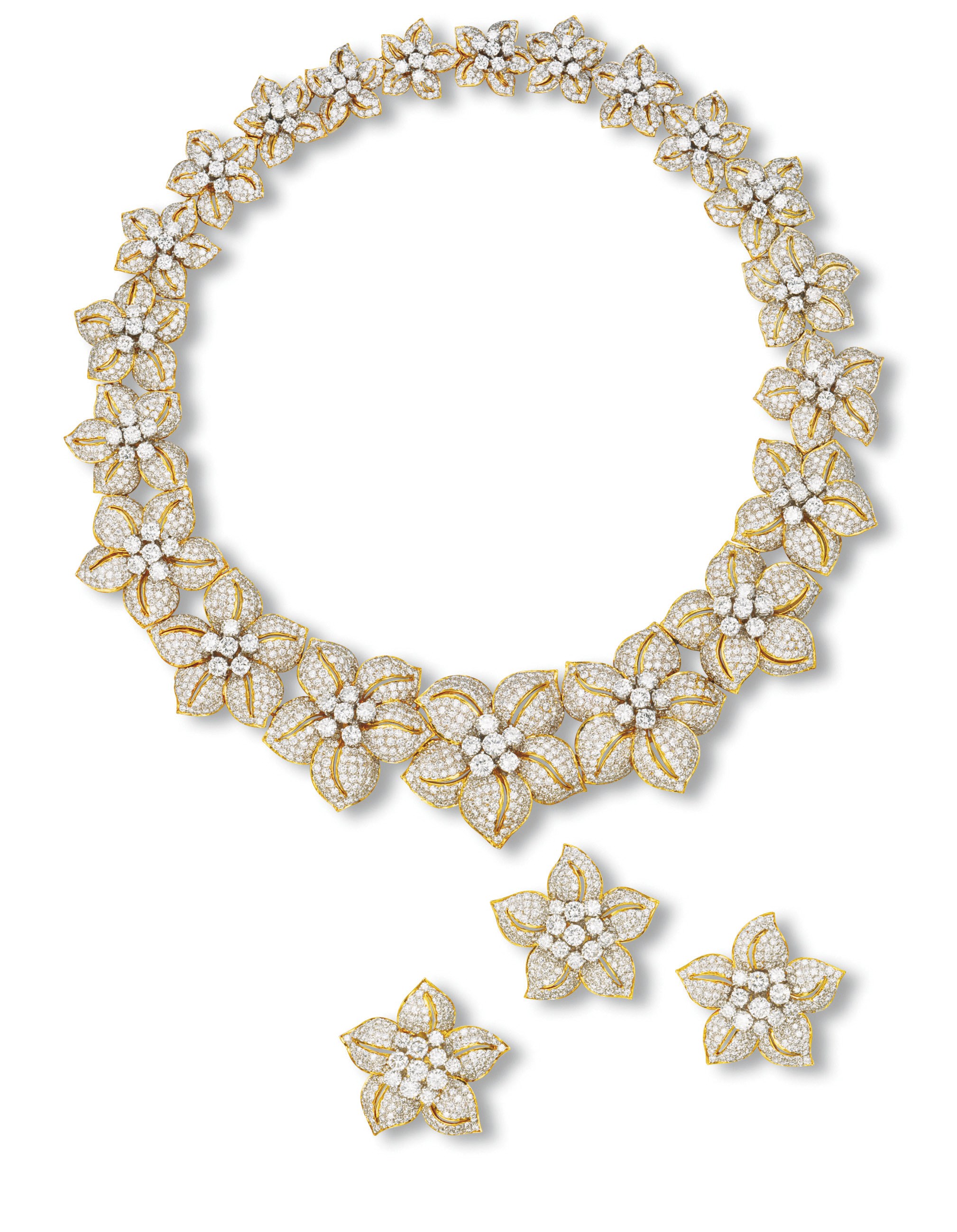 A SUITE OF DIAMOND JEWELLERY