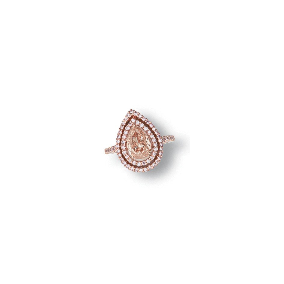 A COLOURED DIAMOND RING