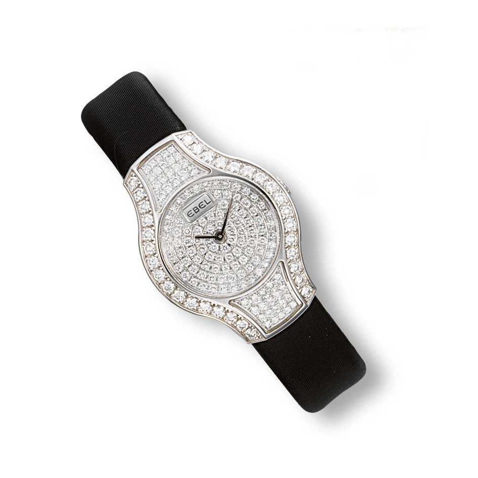 A LADY'S DIAMOND WRISTWATCH, BY EBEL
