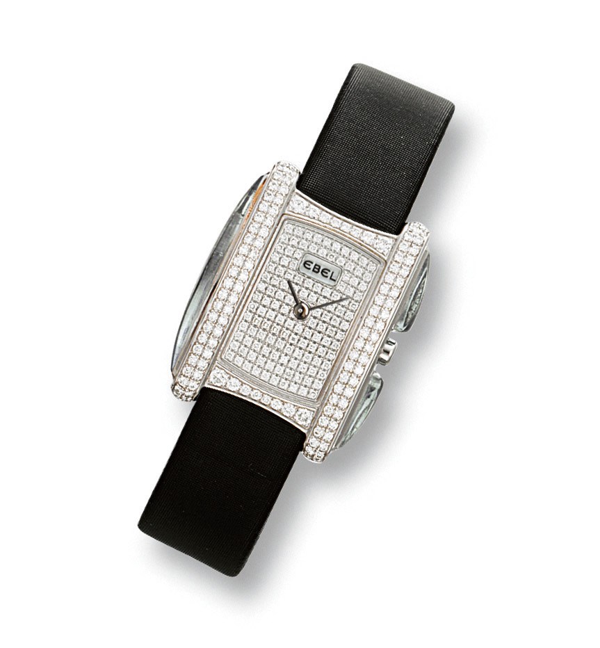 A LADY'S DIAMOND WRISTWATCH, BY EBEL